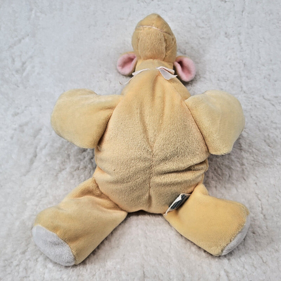 Eden Giraffe Plush Baby Yellow w Pink Blue Spots Yarn Tail Vtg Stuffed Animal - Picture 7 of 9